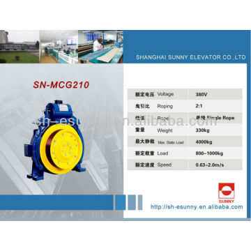 Aufzugsgetriebelose Zugmaschine VVVF Aufzugsmotor SN-MCG210